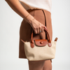 CARTERA VIOLETA - BEIGE