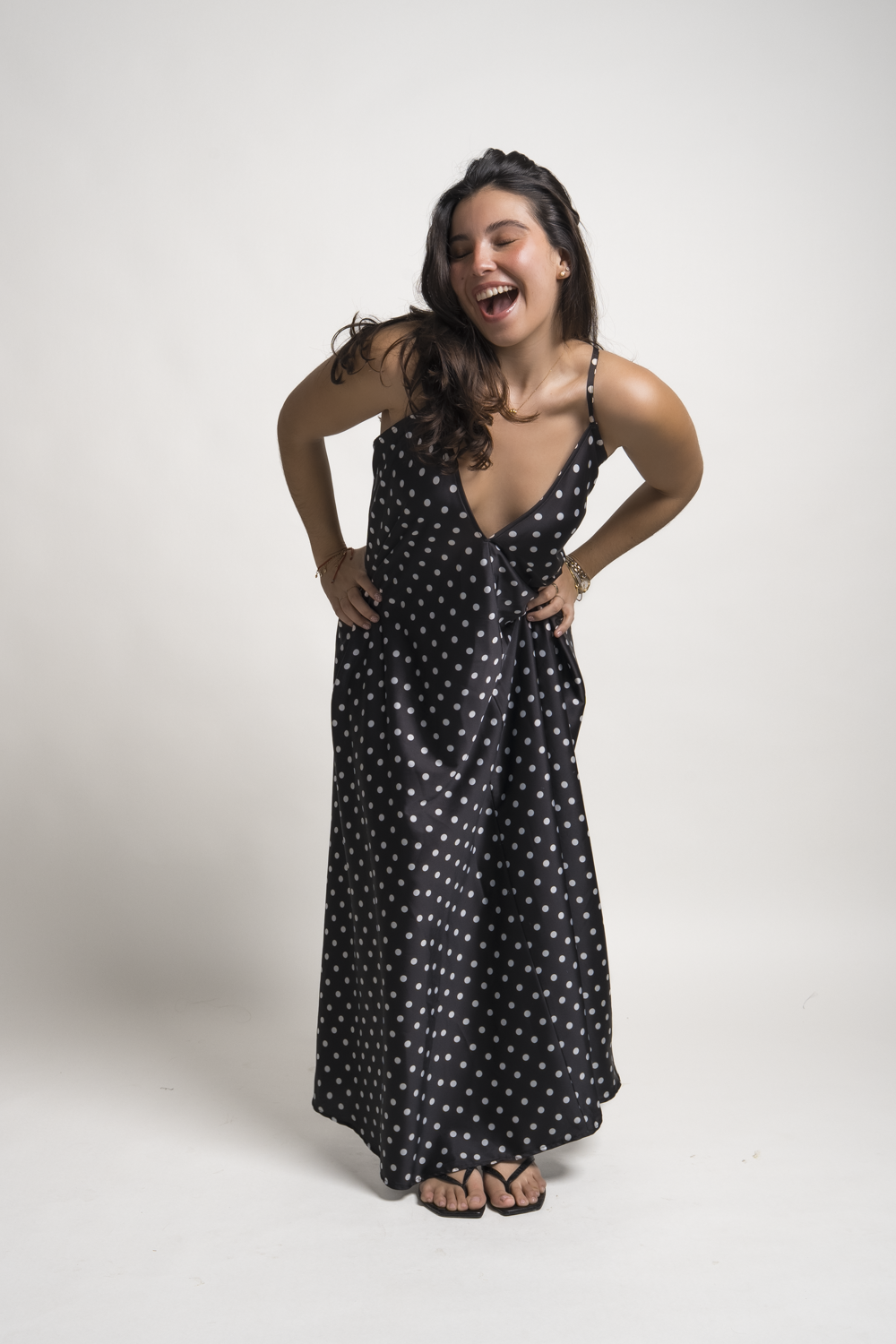 VESTIDO JESSICA - POLKA DOTS NEGRO