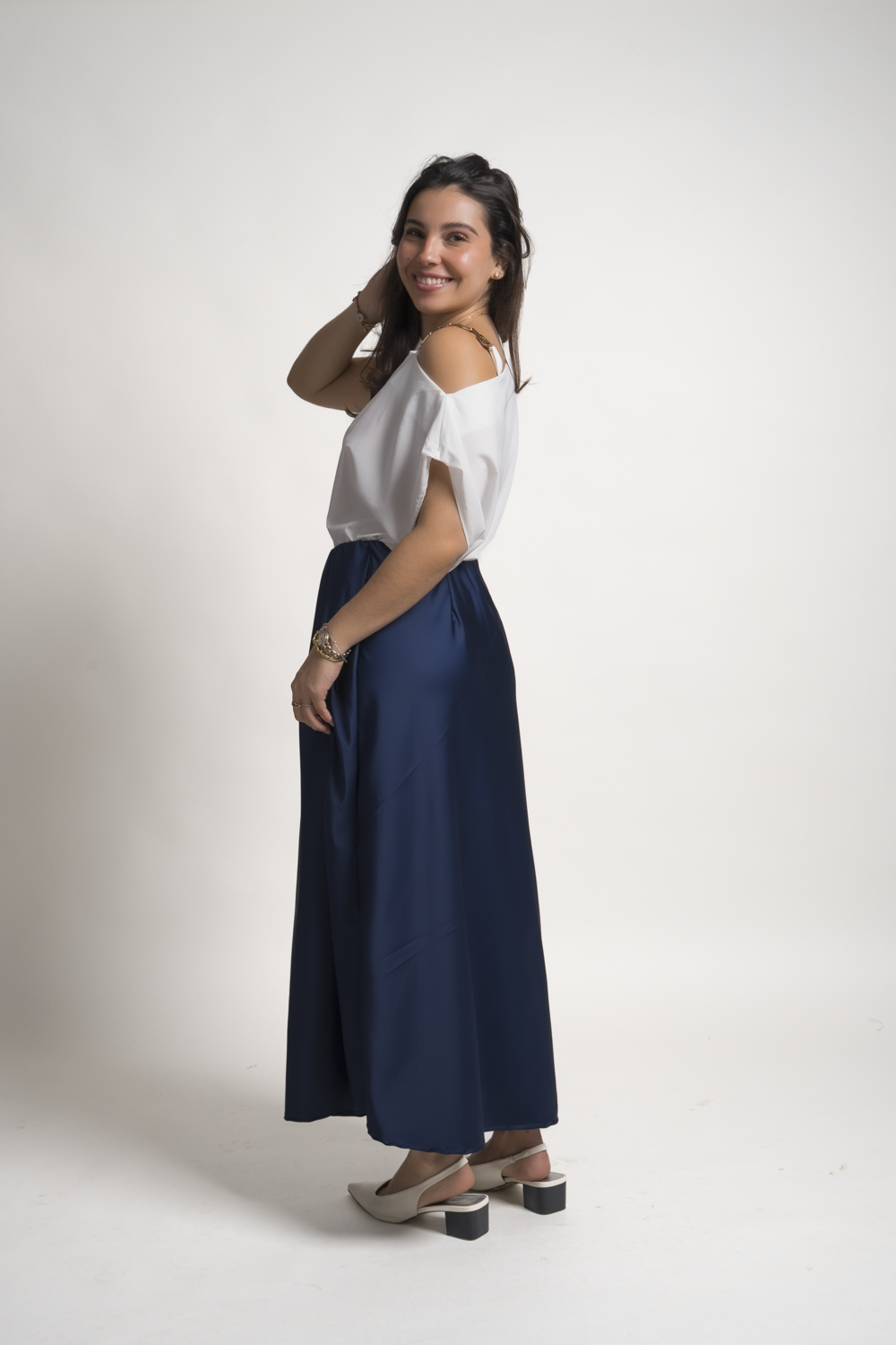 FALDA REBECA - AZUL ACERO