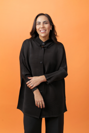 BLUSA LARGA AMARA - NEGRO