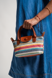 CARTERA VIOLETA - MULTICOLOR