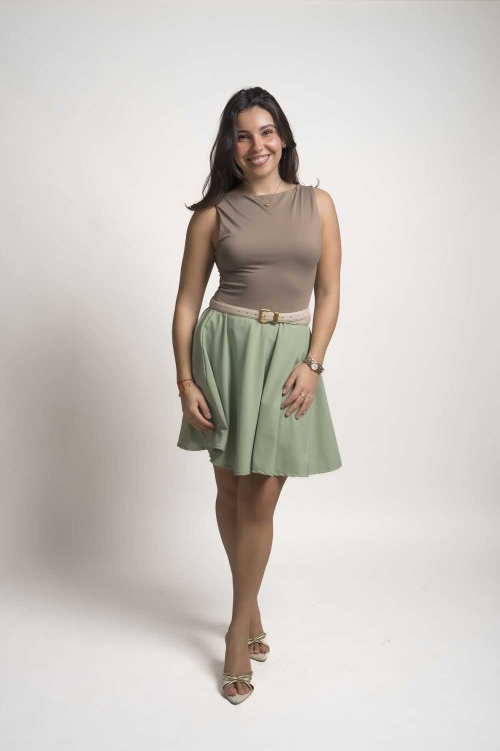 FALDA ALEXANDRA - VERDE PISTACHO