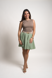 FALDA ALEXANDRA - VERDE PISTACHO