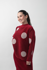 SWEATER LUNARES -ROJO
