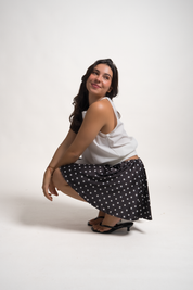 FALDA  ALEXANDRA - POLKA DOTS NEGRO