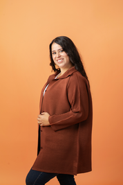 BLUSA LARGA AMARA -MARRÓN