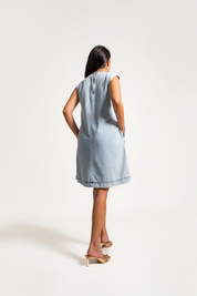 VESTIDO LIDIA - CELESTE