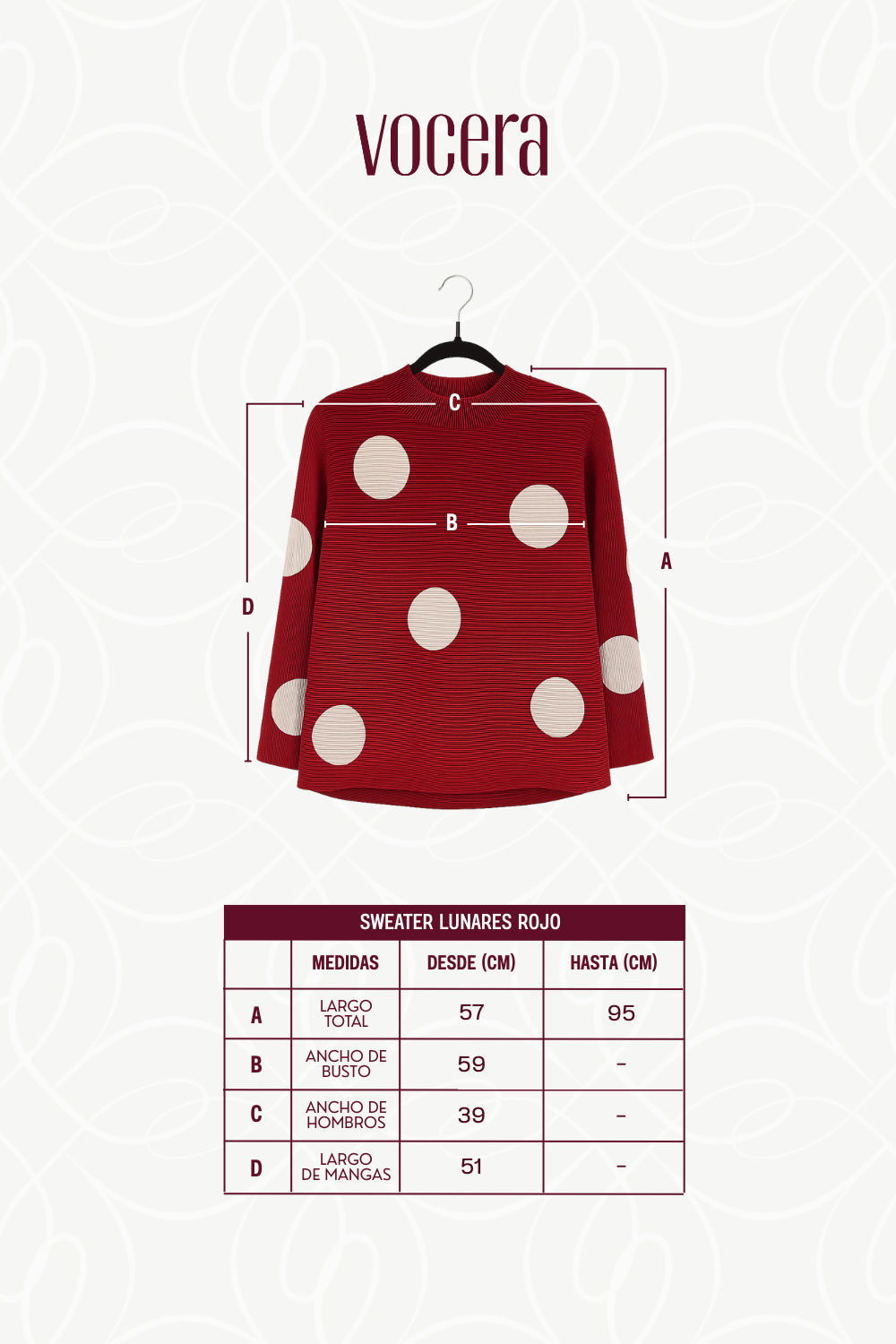 SWEATER LUNARES -ROJO