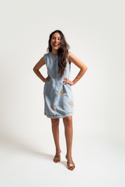 VESTIDO LIDIA - CELESTE