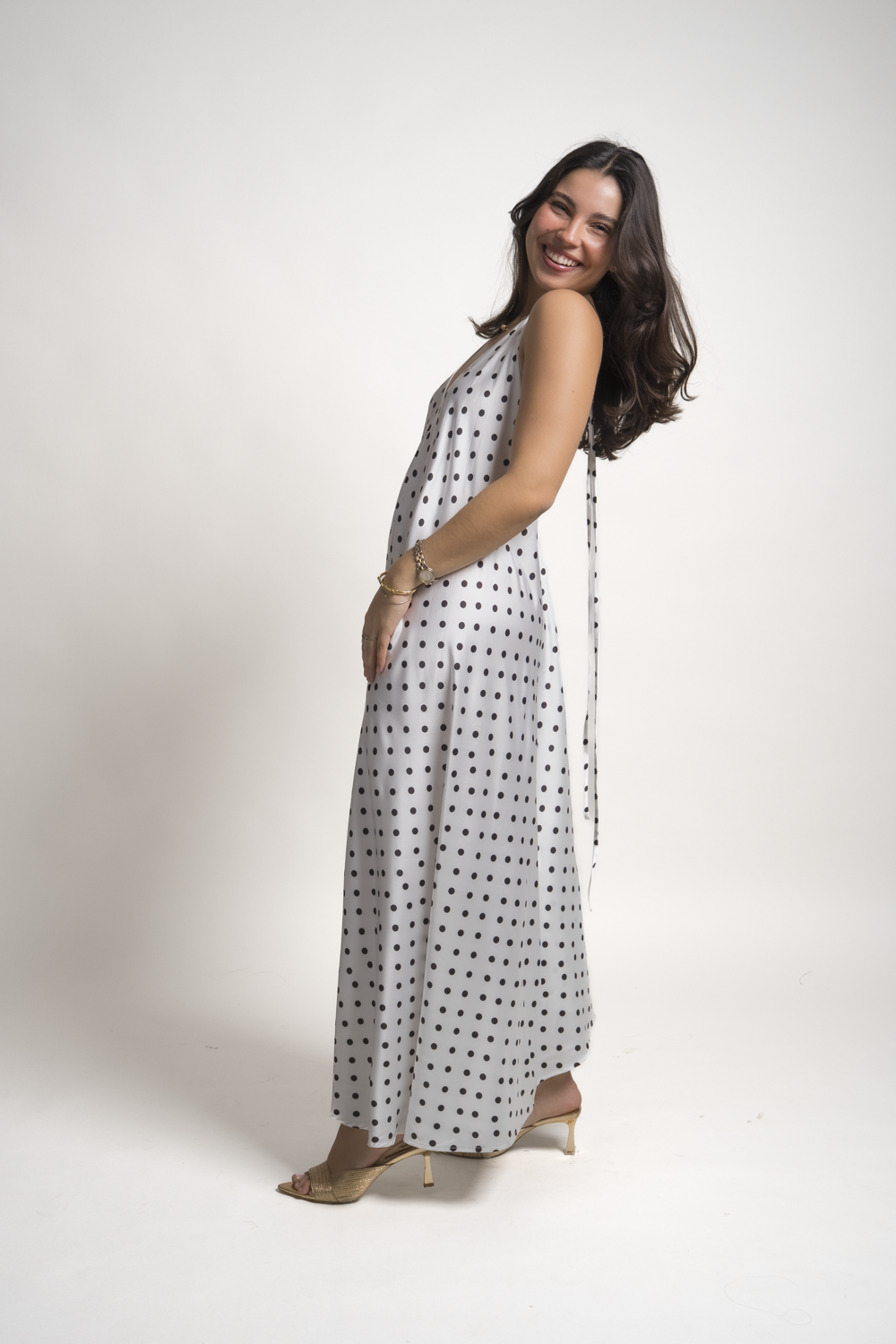 VESTIDO JESSICA - POLKA DOTS BLANCO