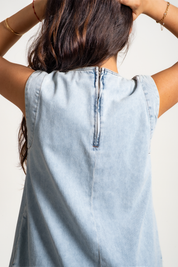 VESTIDO LIDIA - CELESTE