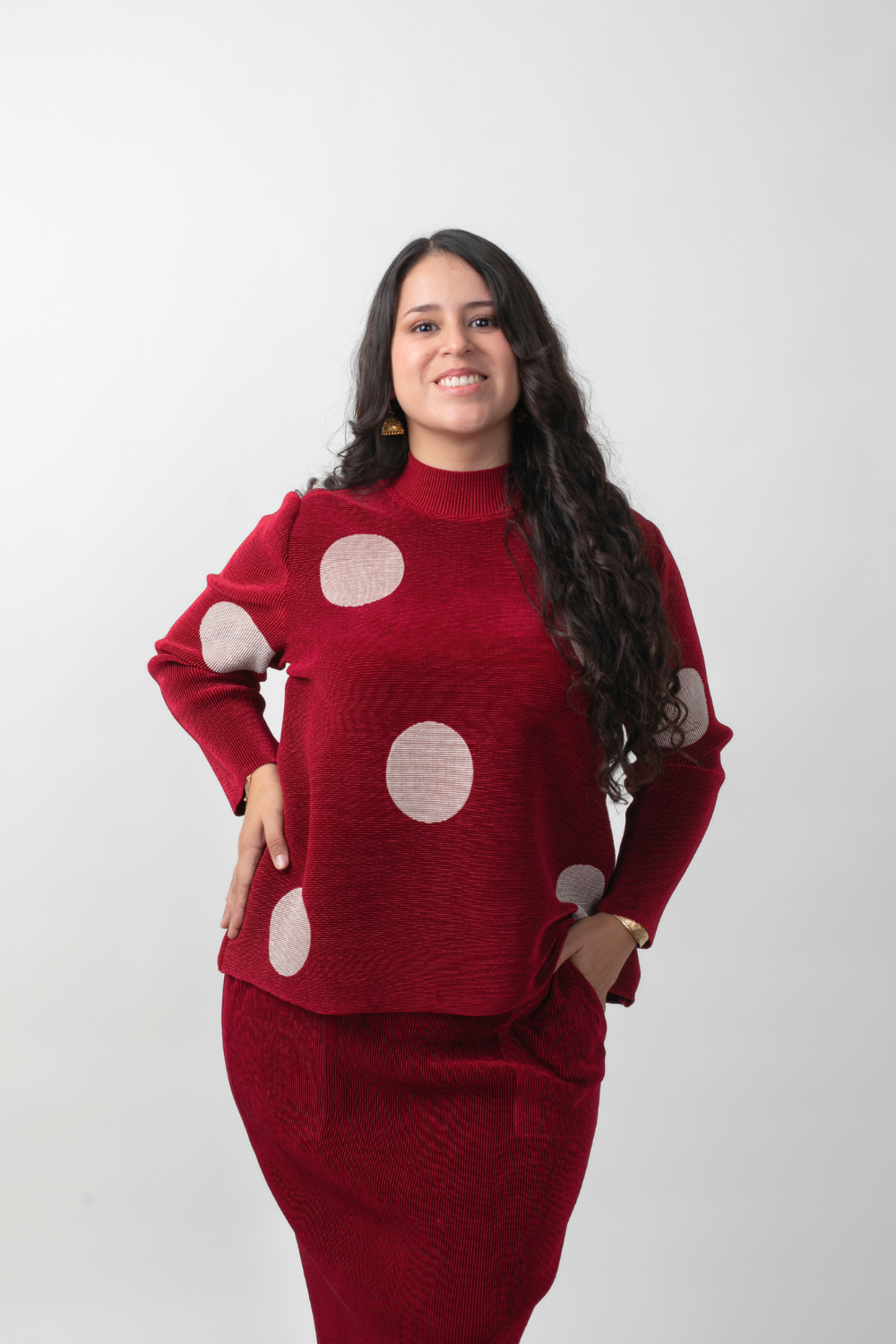 SWEATER LUNARES -ROJO