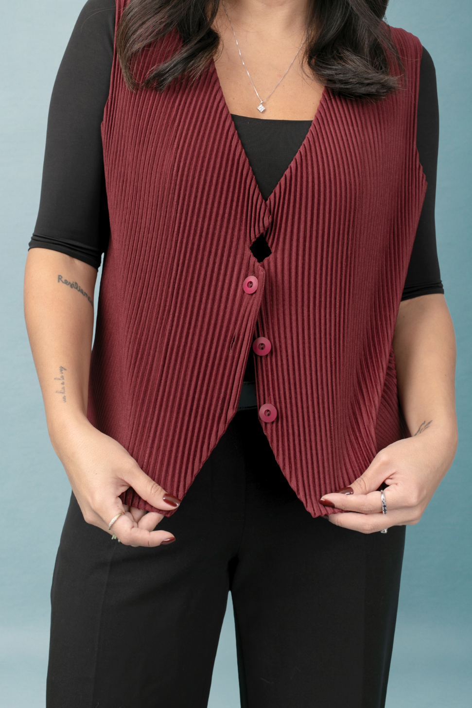 CHALECO CLARA - BORGOÑO