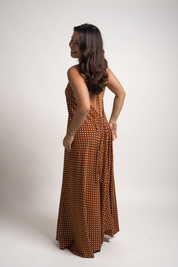 VESTIDO JESSICA - POLKA DOTS MARRÓN