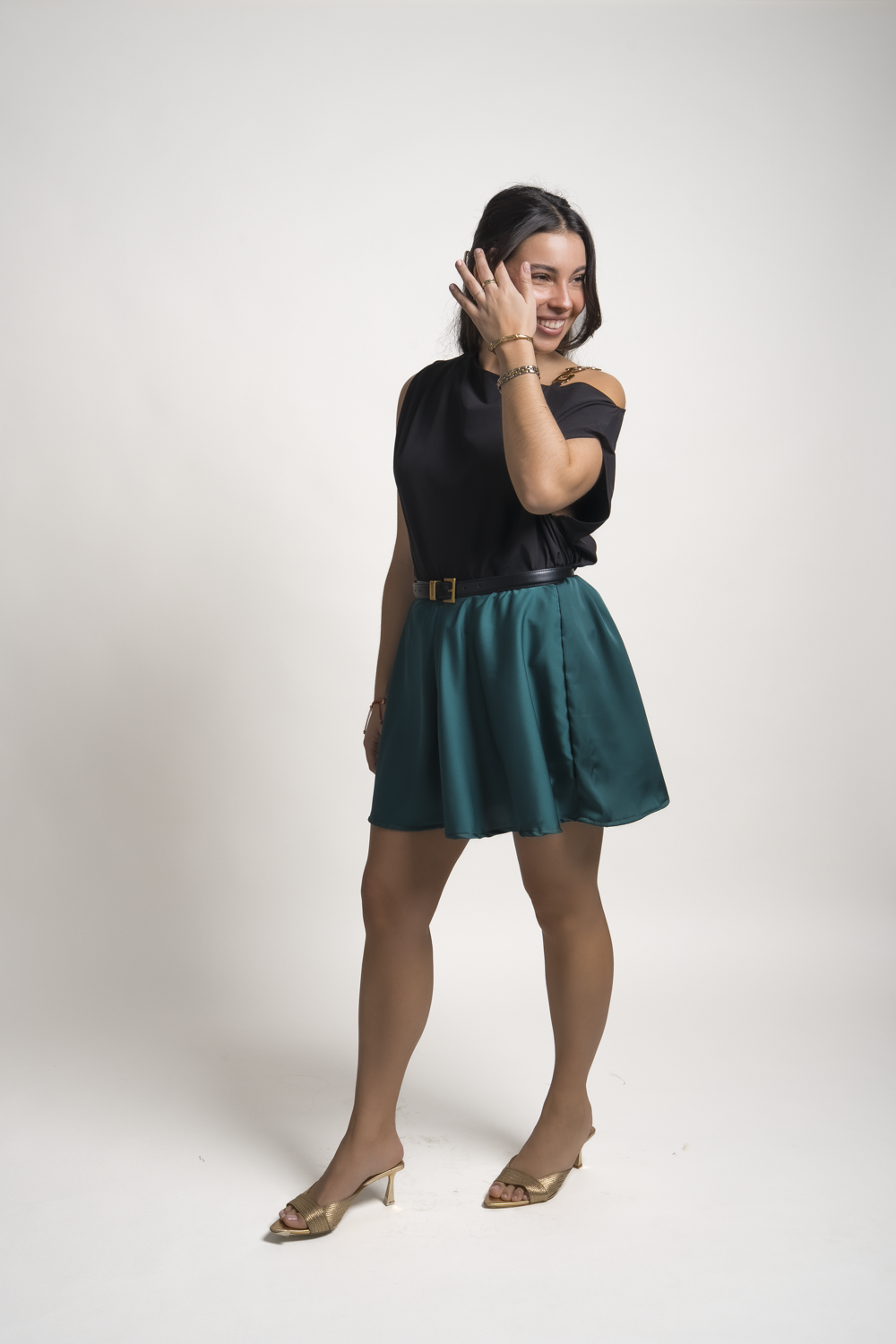 FALDA ALEXANDRA - VERDE ESMERALDA