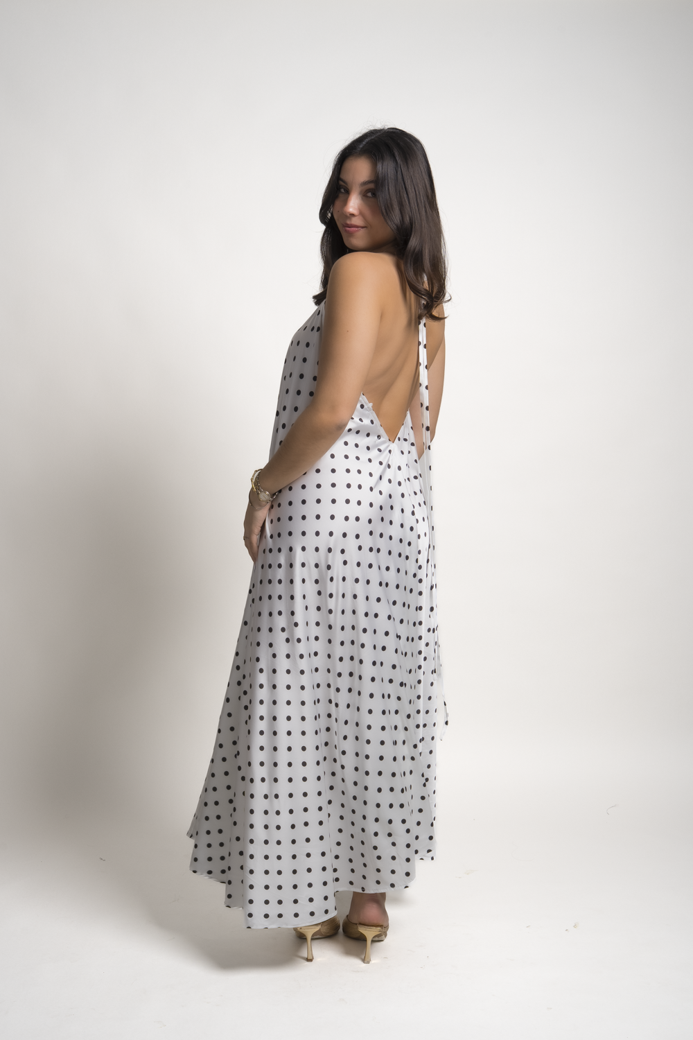 VESTIDO JESSICA - POLKA DOTS BLANCO