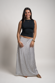 FALDA REBECA - POLKA DOTS BLANCO