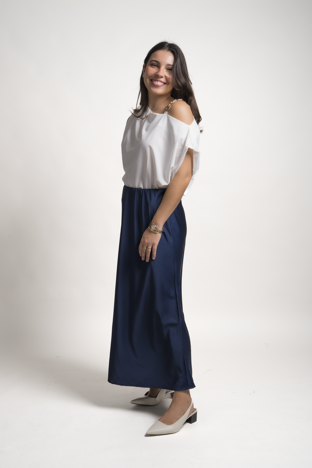 FALDA REBECA - AZUL ACERO