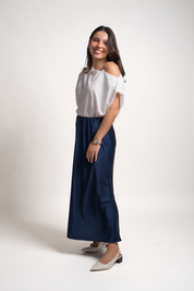 FALDA REBECA - AZUL ACERO