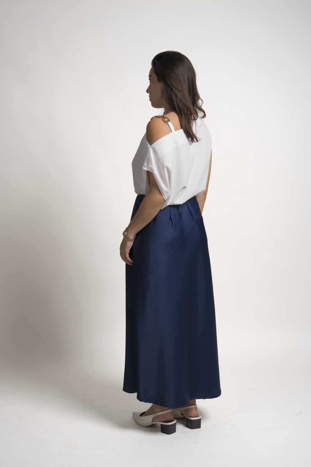 FALDA REBECA - AZUL ACERO