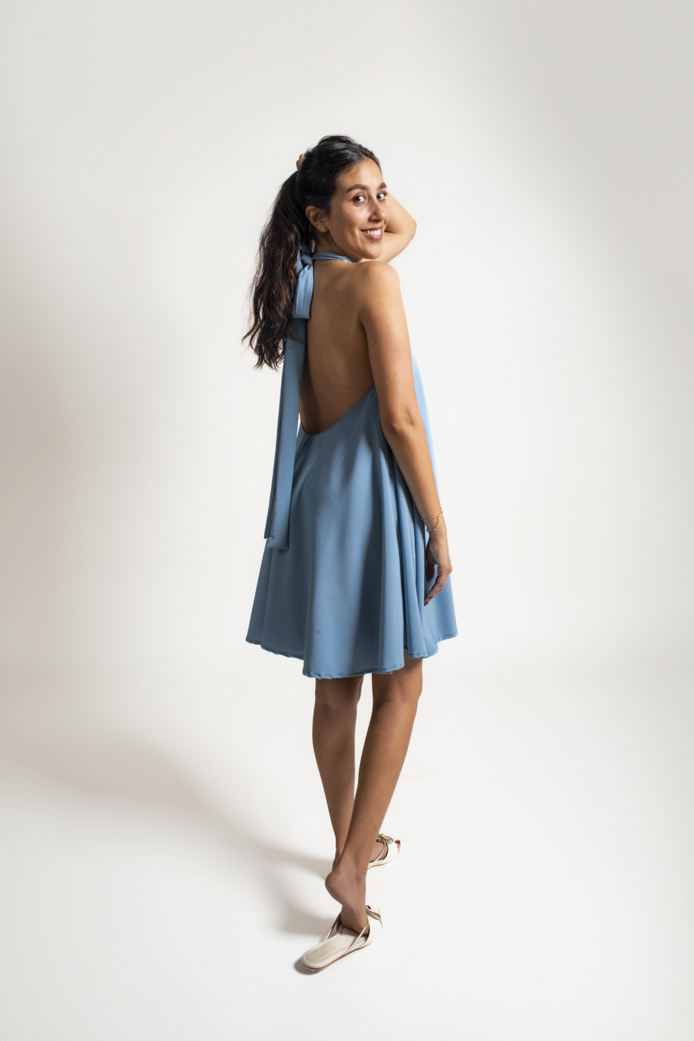 VESTIDO DANNA - AZUL ACERO