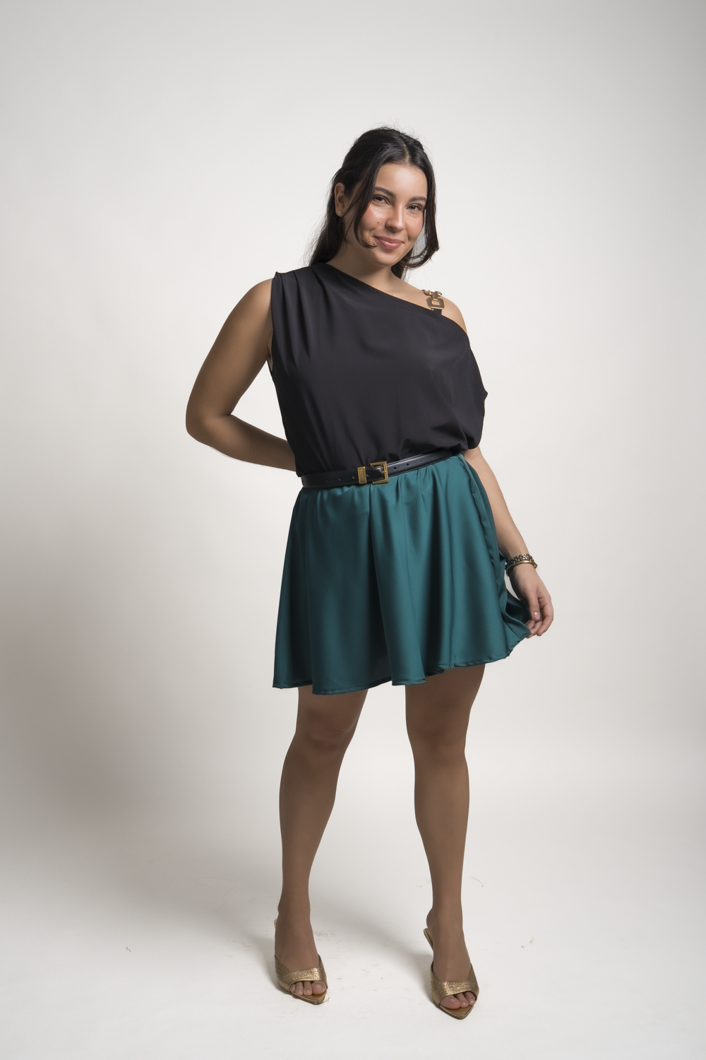 FALDA ALEXANDRA - VERDE ESMERALDA