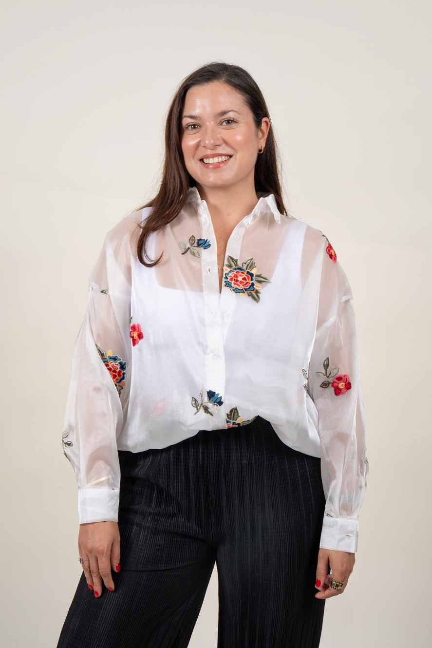 BLUSA FLORA - BLANCO - Gallery 7
