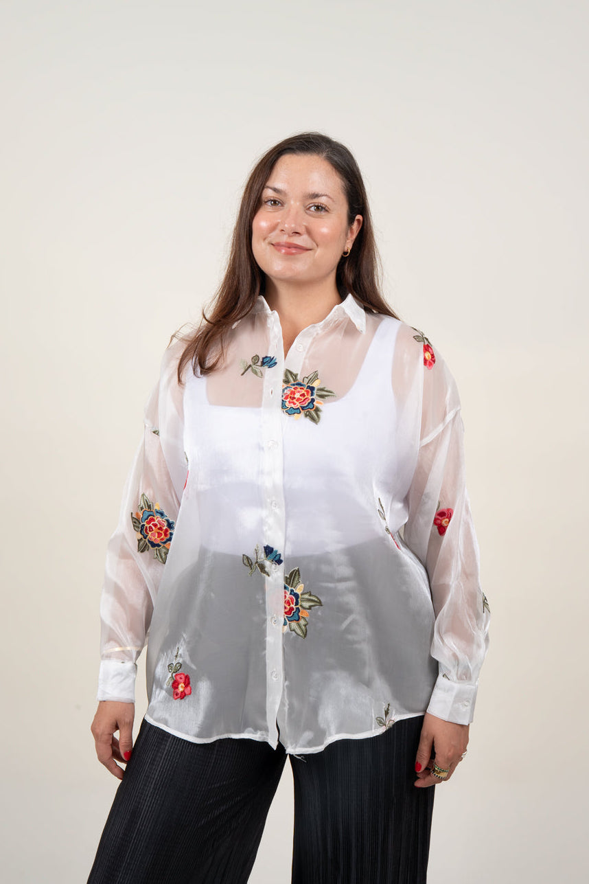 BLUSA FLORA - BLANCO - Gallery 1