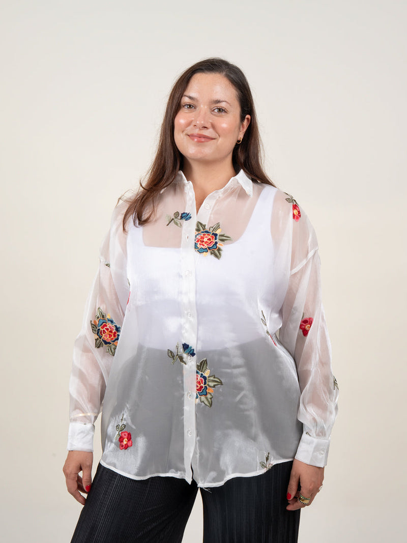 BLUSA FLORA - BLANCO - Image 1
