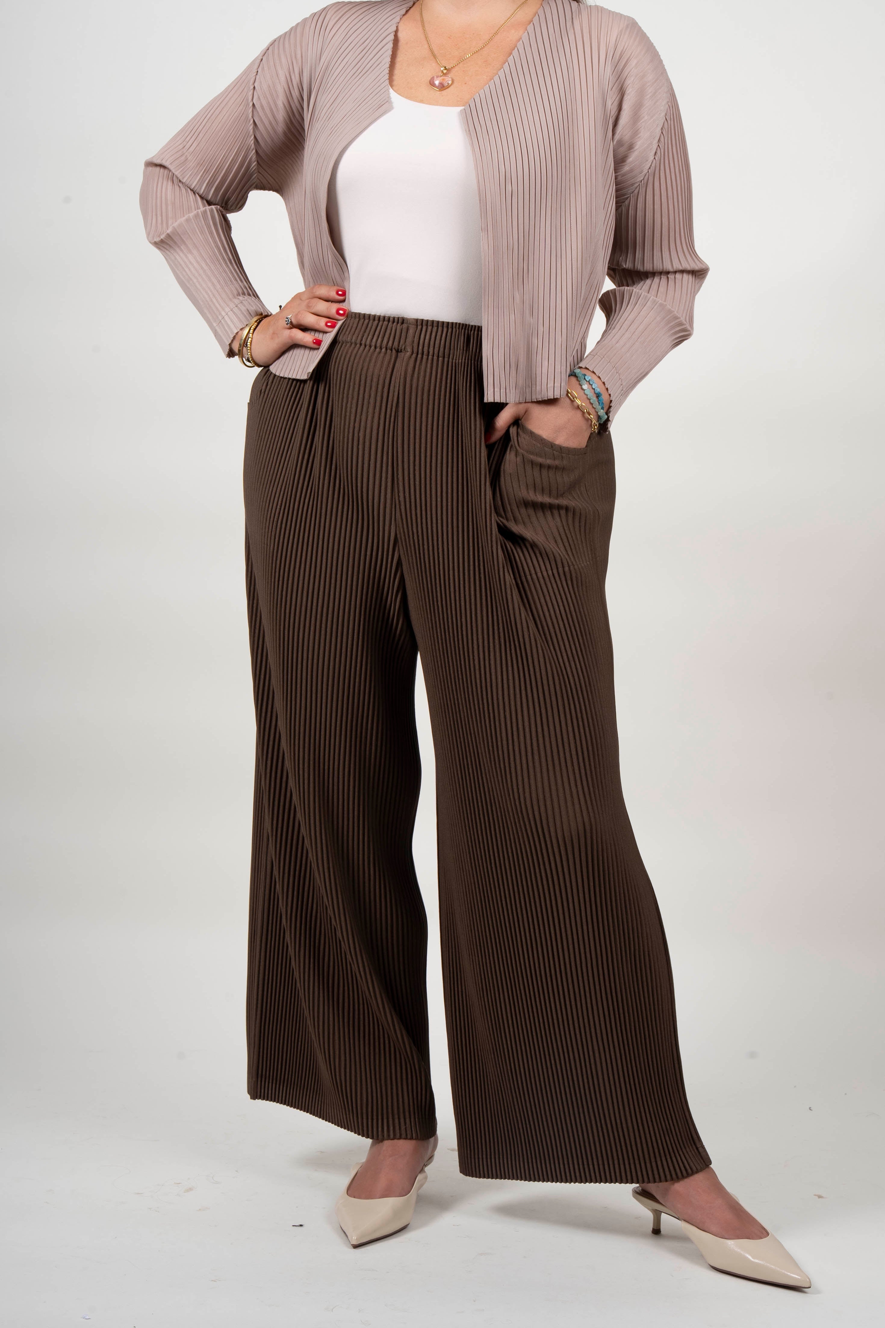 PANTALON LILY - MARRON - Gallery 5