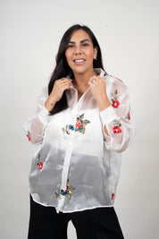 BLUSA FLORA - BLANCO