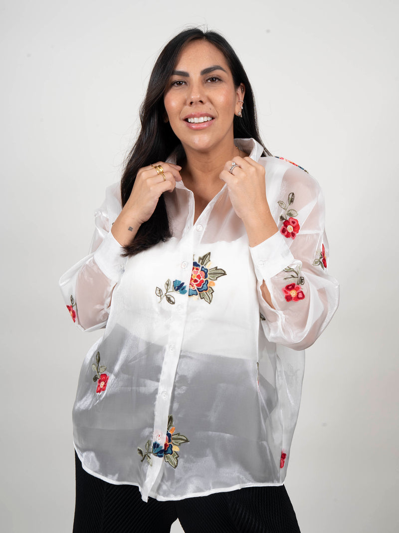 BLUSA FLORA - BLANCO - Image 4