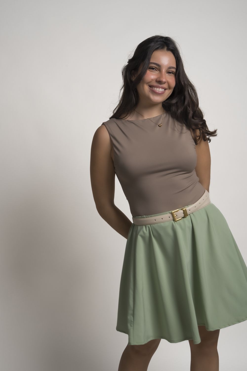 FALDA ALEXANDRA - VERDE PISTACHO