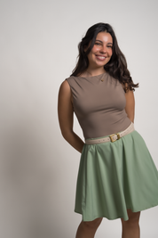 FALDA ALEXANDRA - VERDE PISTACHO