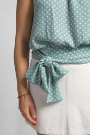 BLUSA ROCIO - POLKA DOTS MENTA