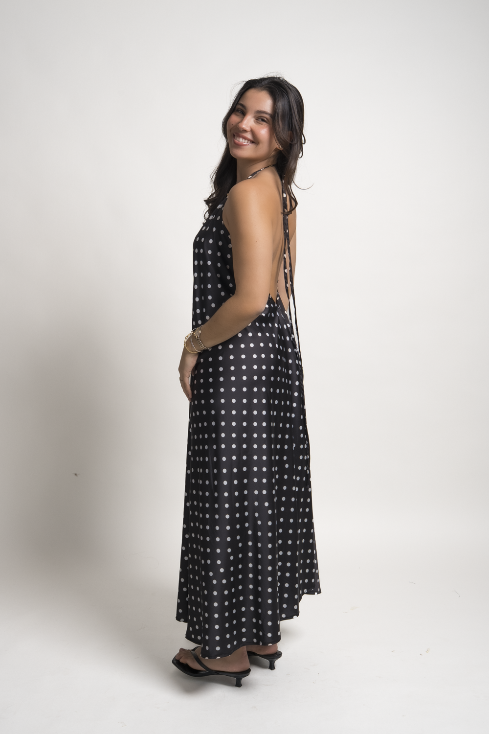 VESTIDO JESSICA - POLKA DOTS NEGRO
