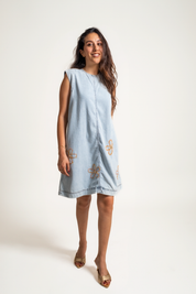 VESTIDO LIDIA - CELESTE