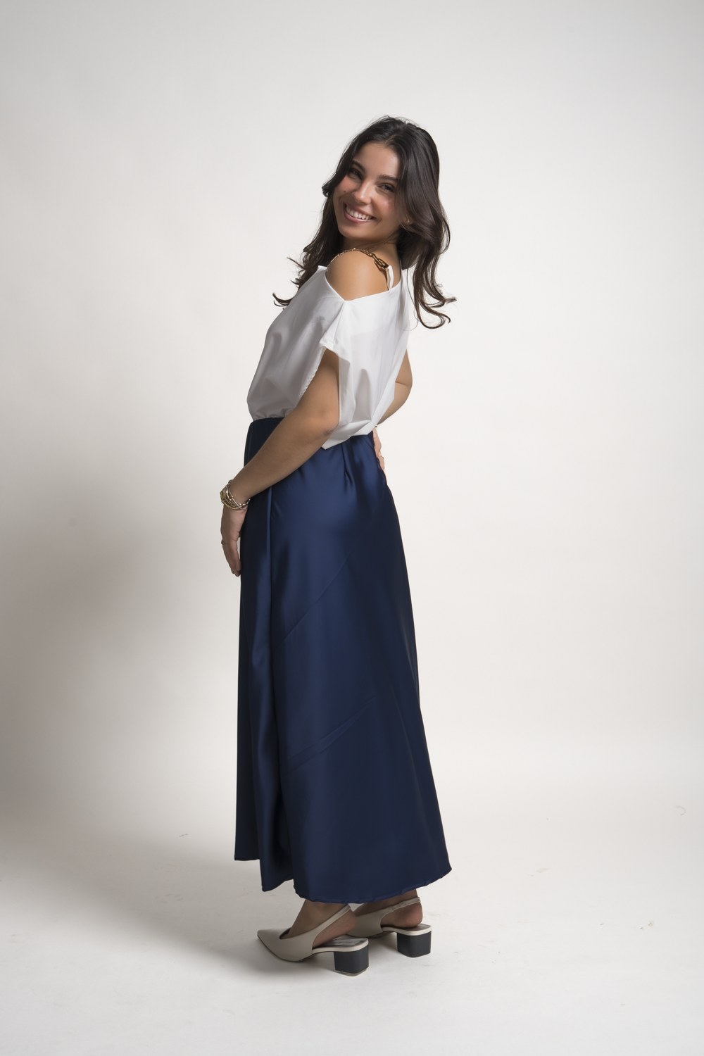 FALDA REBECA - AZUL ACERO