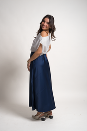 FALDA REBECA - AZUL ACERO